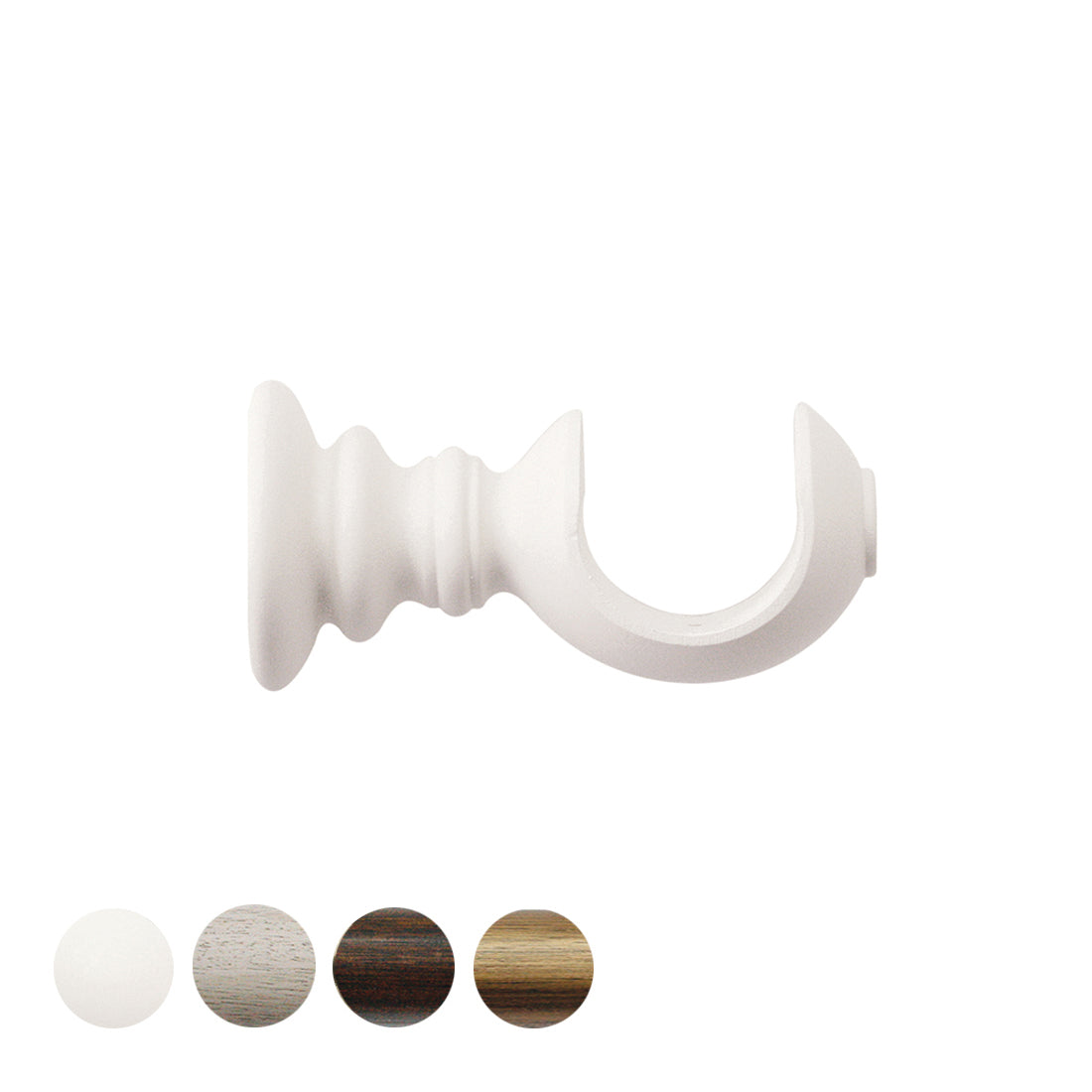Jones Hardwick 40mm Wooden Curtain Pole Bracket - Cotton