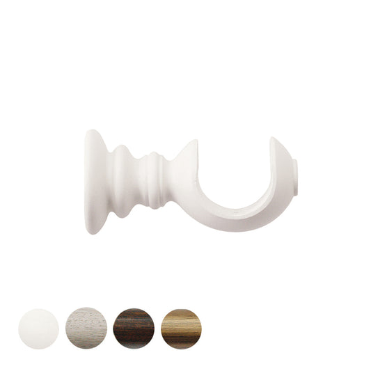 Jones Hardwick 40mm Wooden Curtain Pole Bracket - Cotton