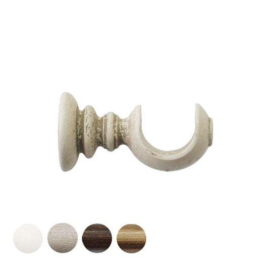 Jones Hardwick 40mm Wooden Curtain Pole Bracket - Putty