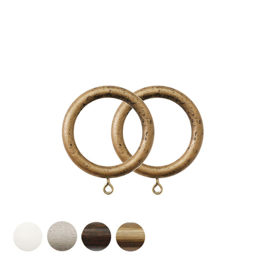 Jones Hardwick 40mm Wooden Curtain Ring - Antique Gold