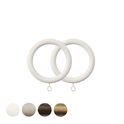 Jones Hardwick 40mm Wooden Curtain Ring - Cotton