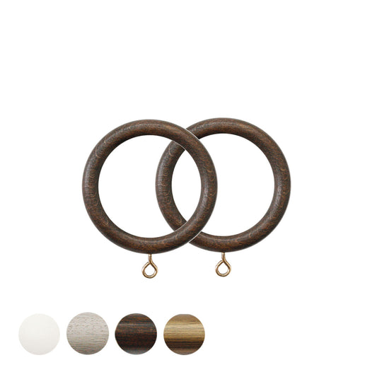 Jones Hardwick 40mm Wooden Curtain Ring - Oak
