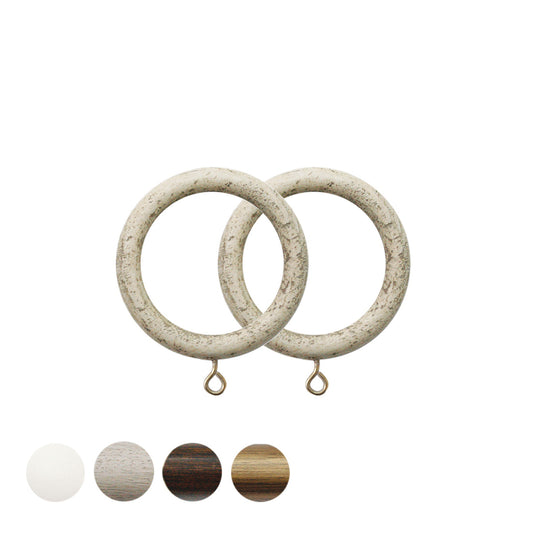 Jones Hardwick 40mm Wooden Curtain Ring - Putty