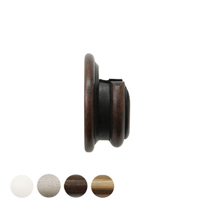 Jones Hardwick 40mm Wooden Curtain Pole Recess Bracket - Oak