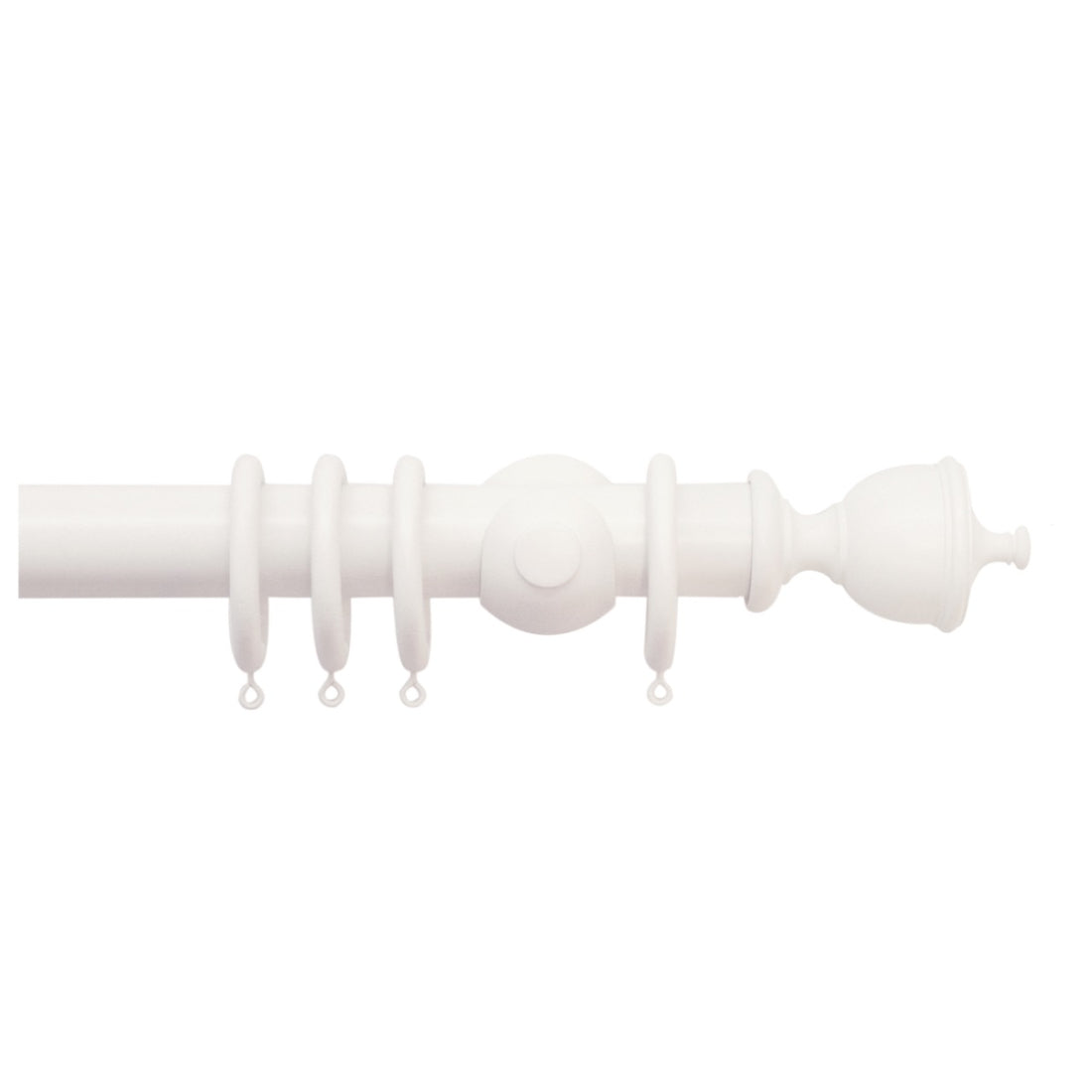 Jones Hardwick Urn 40mm Wooden Curtain Pole Finial - Cotton