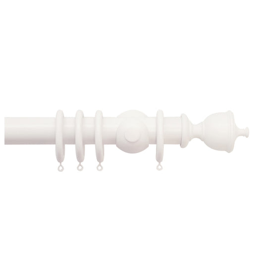 Jones Hardwick Urn 40mm Wooden Curtain Pole - Cotton