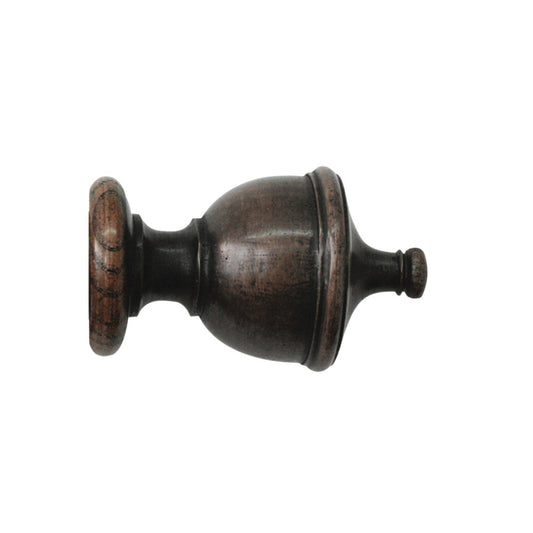 Jones Hardwick Urn 40mm Wooden Curtain Pole Finial - Oak