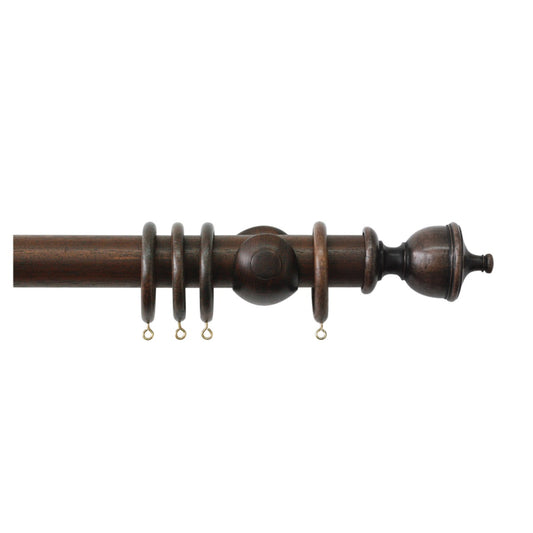 Jones Hardwick Urn 40mm Wooden Curtain Pole - Oak