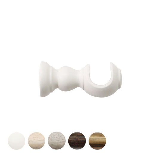 Jones Cathedral 30mm Wooden Curtain Pole Bracket - Cotton