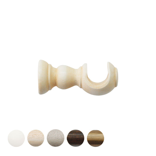 Jones Cathedral 30mm Wooden Curtain Pole Bracket - Ivory