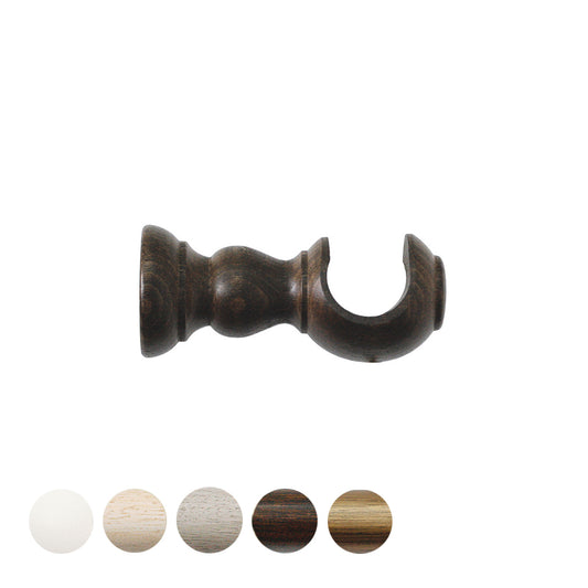 Jones Cathedral 30mm Wooden Curtain Pole Bracket - Oak