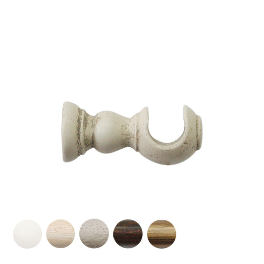 Jones Cathedral 30mm Wooden Curtain Pole Bracket - Putty