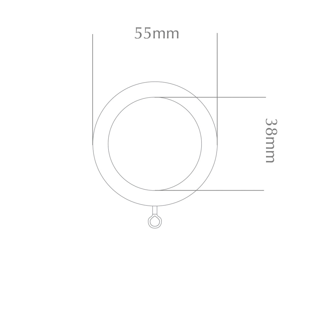 Jones Cathedral 30mm Wooden Curtain Ring - Putty