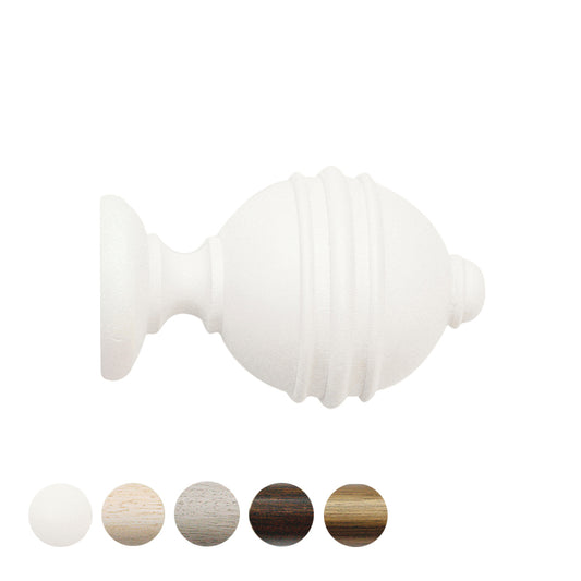 Jones Cathedral Ely 30mm Wooden Curtain Pole Finial - Cotton
