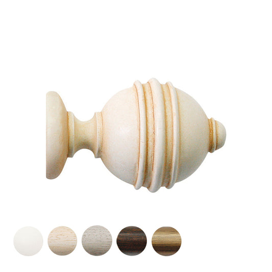 Jones Cathedral Ely 30mm Wooden Curtain Pole Finial - Ivory