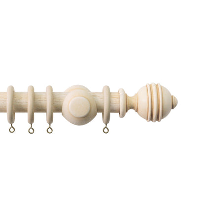 Jones Cathedral Ely 30mm Wooden Curtain Pole Finial - Ivory