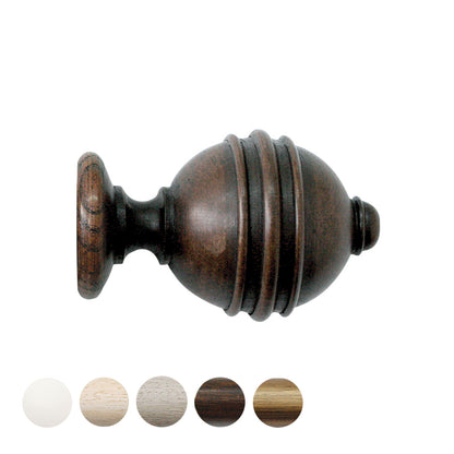 Jones Cathedral Ely 30mm Wooden Curtain Pole Finial - Oak