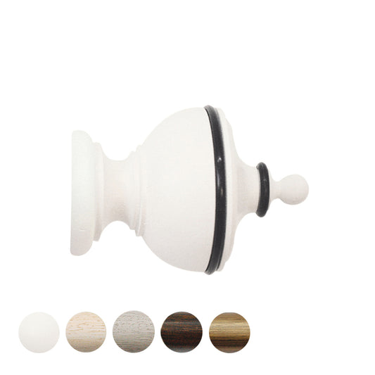 Jones Cathedral Exeter 30mm Wooden Curtain Pole Finial - Cotton