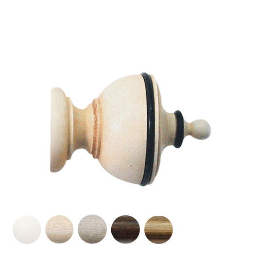 Jones Cathedral Exeter 30mm Wooden Curtain Pole Finial - Ivory