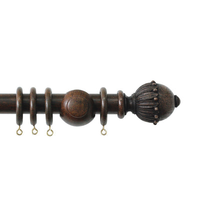 Jones Cathedral Wells 30mm Wooden Curtain Pole Finial - Oak