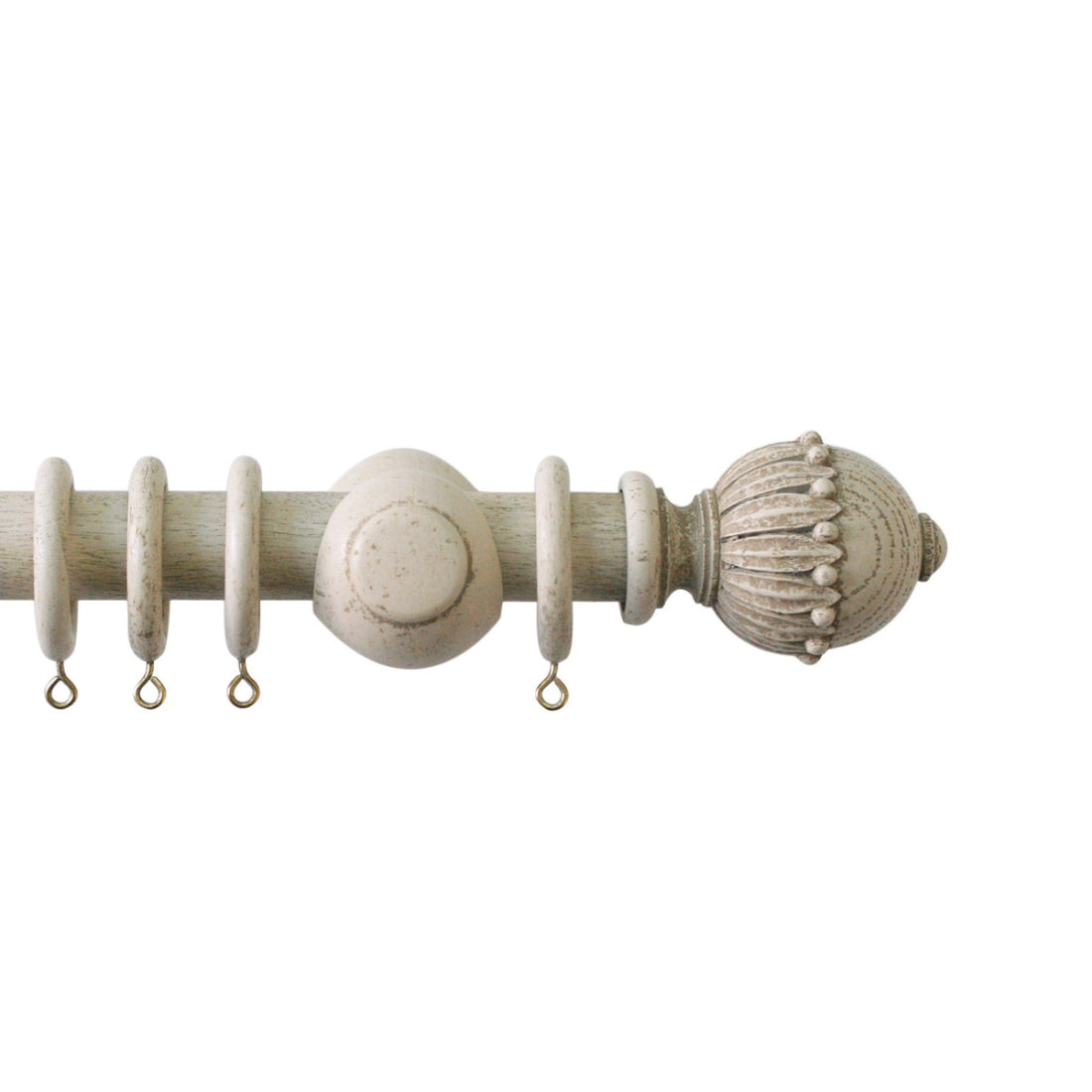 Jones Cathedral Wells 30mm Wooden Curtain Pole Finial - Putty