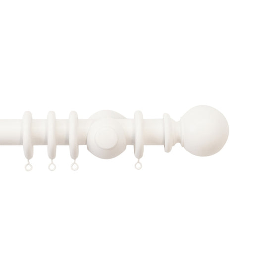 Jones Cathedral Ball 30mm Wooden Curtain Pole - Cotton