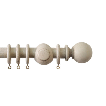 Jones Cathedral Ball 30mm Wooden Curtain Pole Finial - Putty