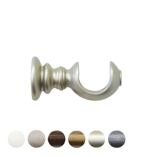Jones Florentine 48mm Wooden Curtain Pole Bracket - Champagne Silver