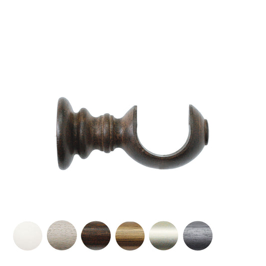 Jones Florentine 48mm Wooden Curtain Pole Bracket - Oak