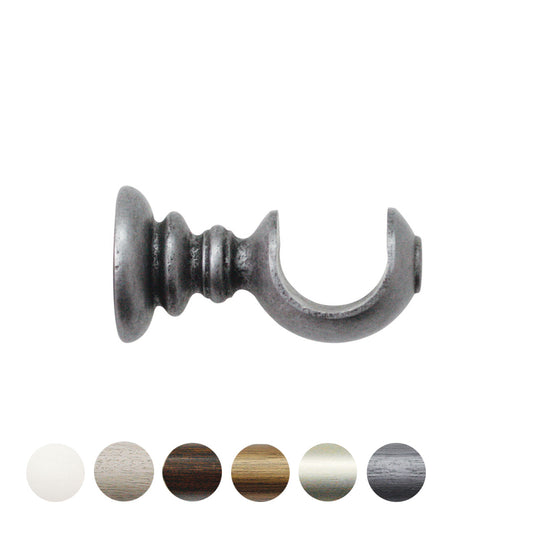 Jones Florentine 48mm Wooden Curtain Pole Bracket - Pewter