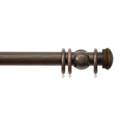 Jones Florentine End Cap 48mm Wooden Curtain Pole - Oak