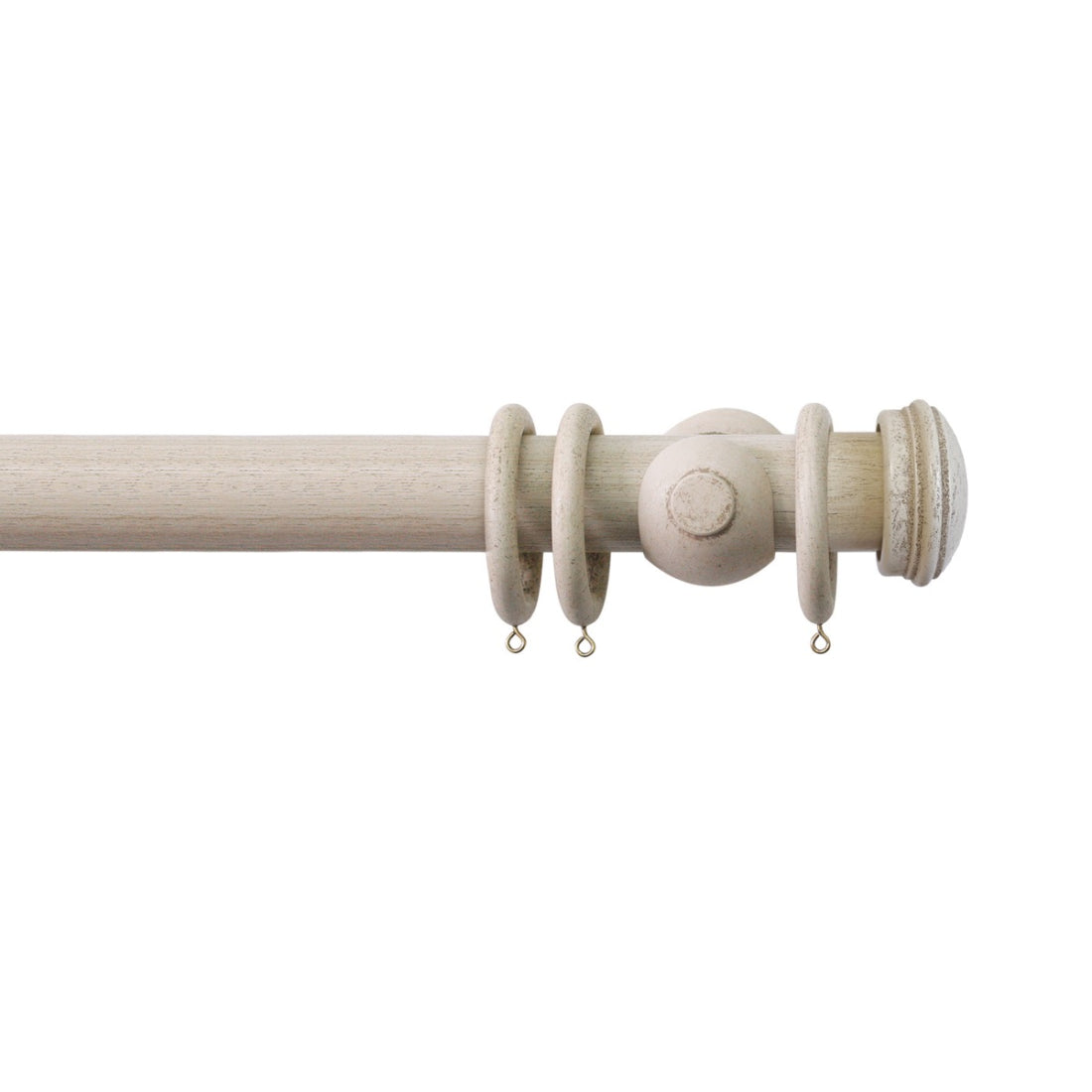Jones Florentine End Cap 48mm Wooden Curtain Pole - Putty