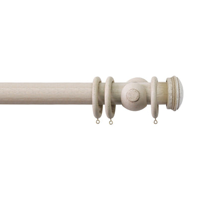 Jones Florentine End Cap 48mm Wooden Curtain Pole - Putty