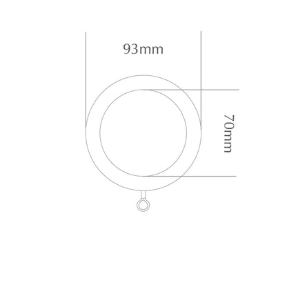 Jones Estate 48mm Wooden Curtain Ring - Airforce