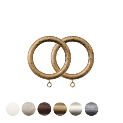 Jones Florentine 48mm Wooden Curtain Ring - Antique Gold