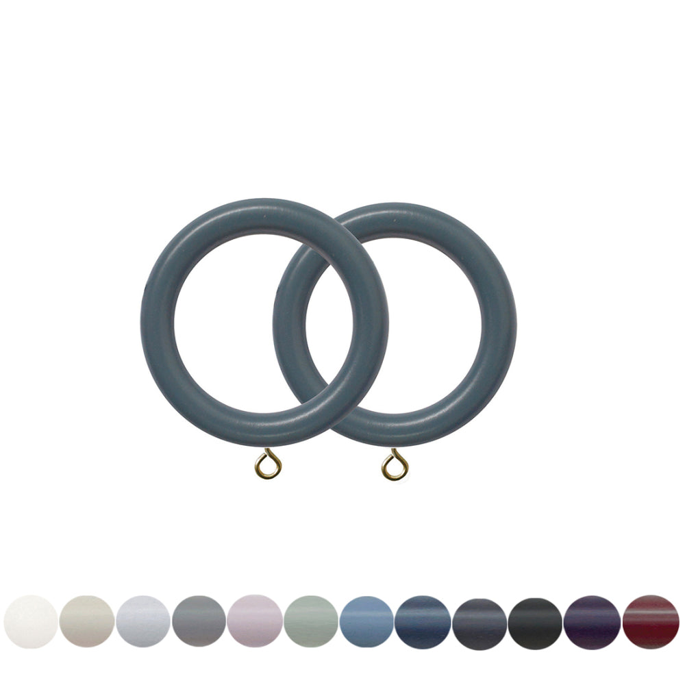 Jones Estate 48mm Wooden Curtain Ring - Airforce
