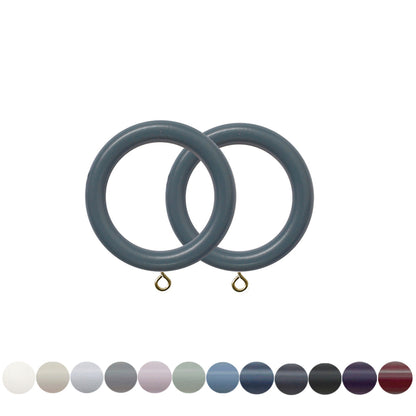 Jones Estate 48mm Wooden Curtain Ring - Airforce