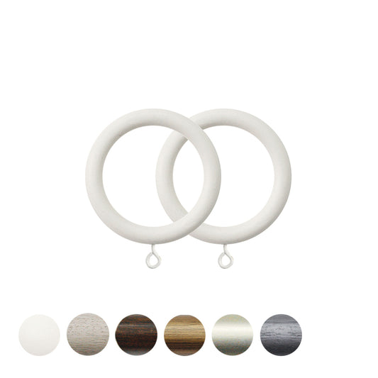 Jones Florentine 48mm Wooden Curtain Ring - Cotton