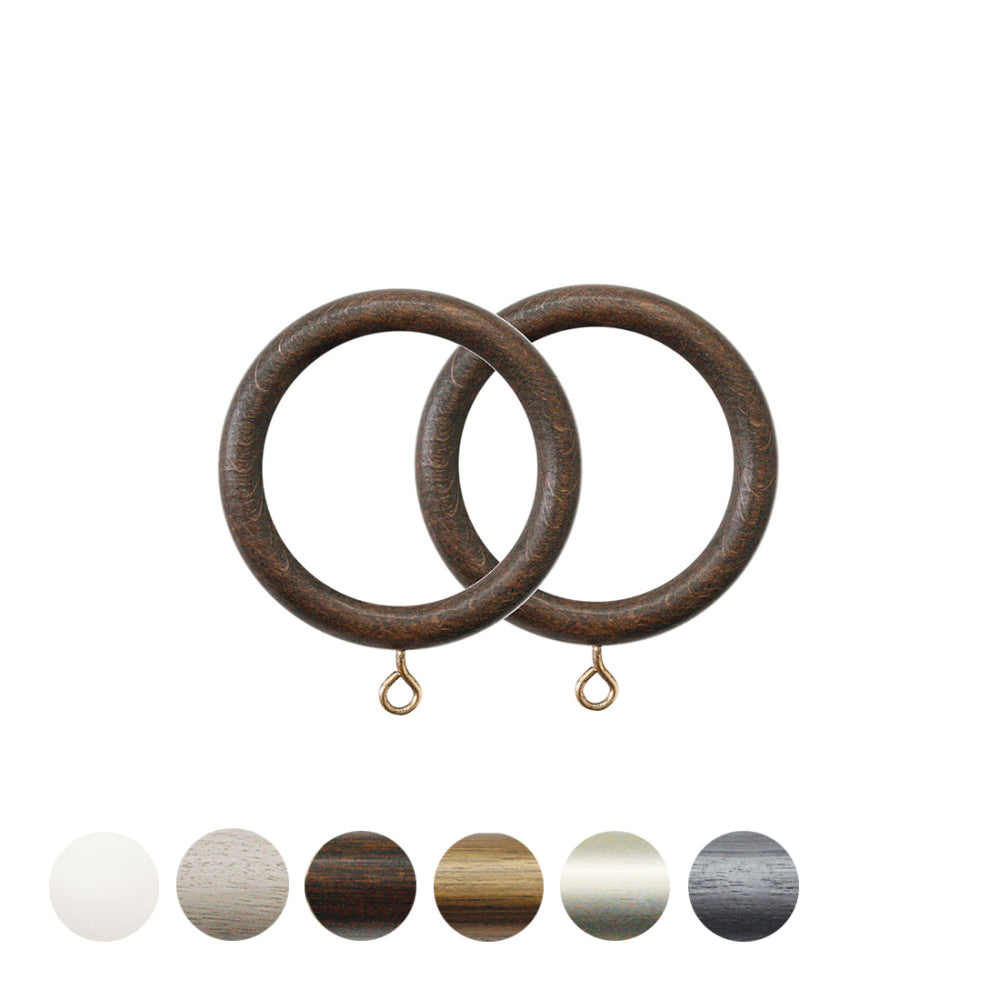 Jones Florentine 48mm Wooden Curtain Ring - Oak