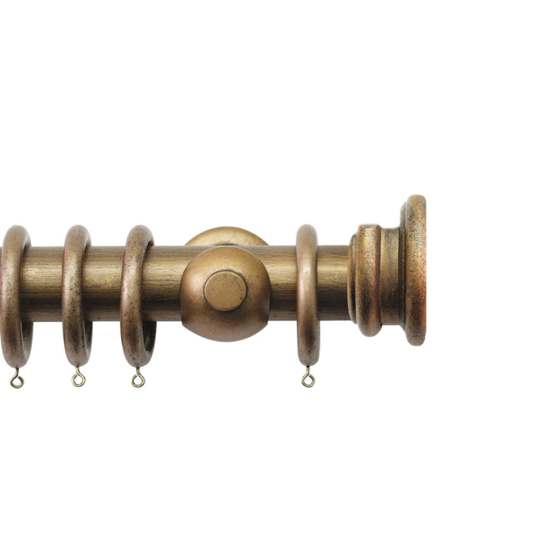 Jones Florentine 48mm Wooden Curtain Pole Recess Bracket - Antique Gold