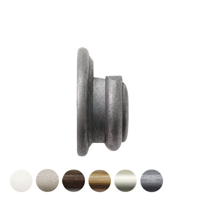 Jones Florentine 48mm Wooden Curtain Pole Recess Bracket - Pewter