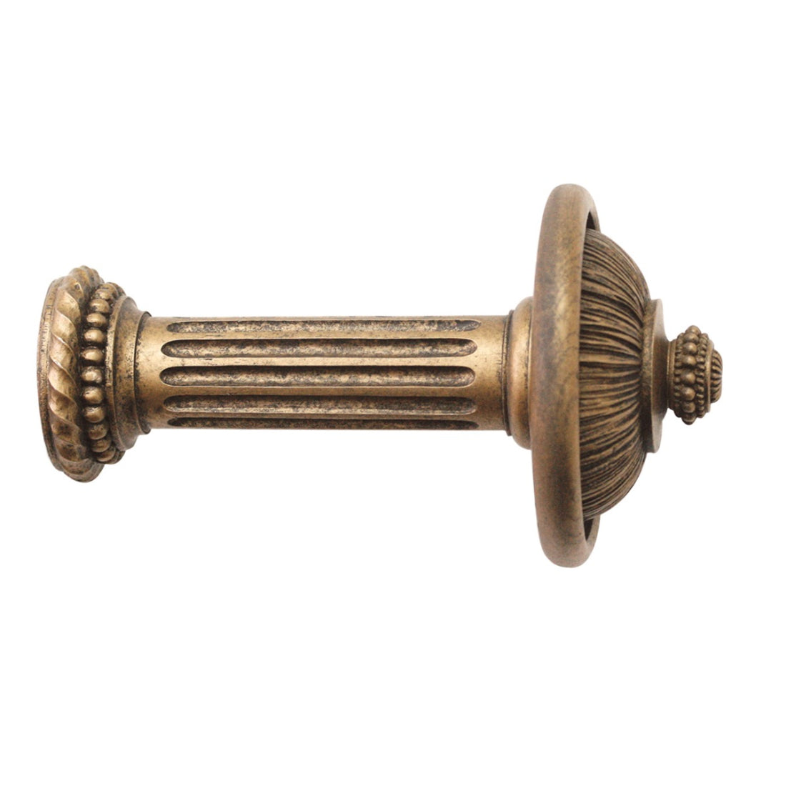 Jones Florentine Pleated Wooden Curtain Holdback - Antique Gold