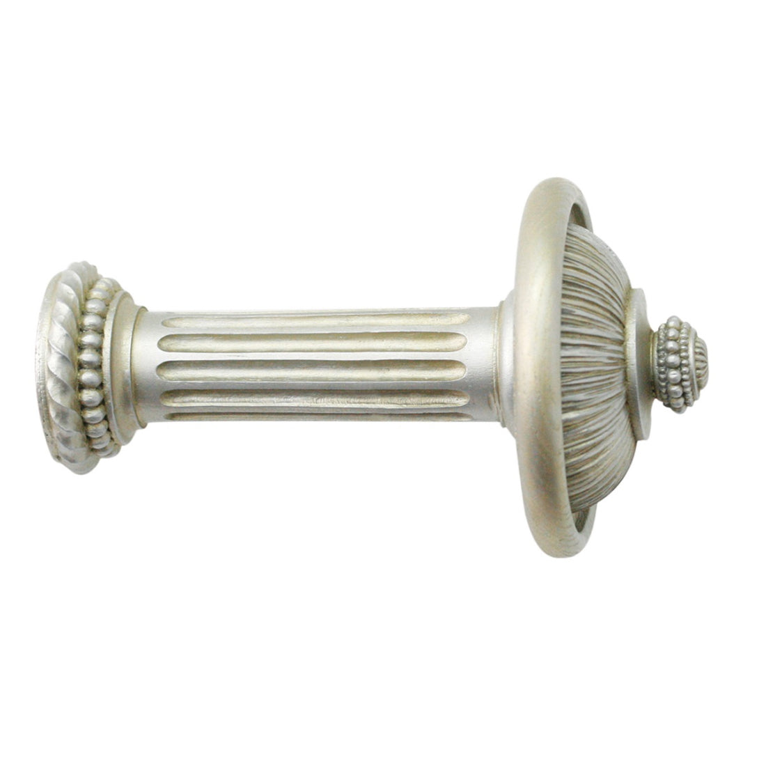 Jones Florentine Pleated Wooden Curtain Holdback - Champagne Silver