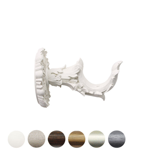 Jones Florentine 48mm Wooden Curtain Pole Acanthus Bracket - Cotton
