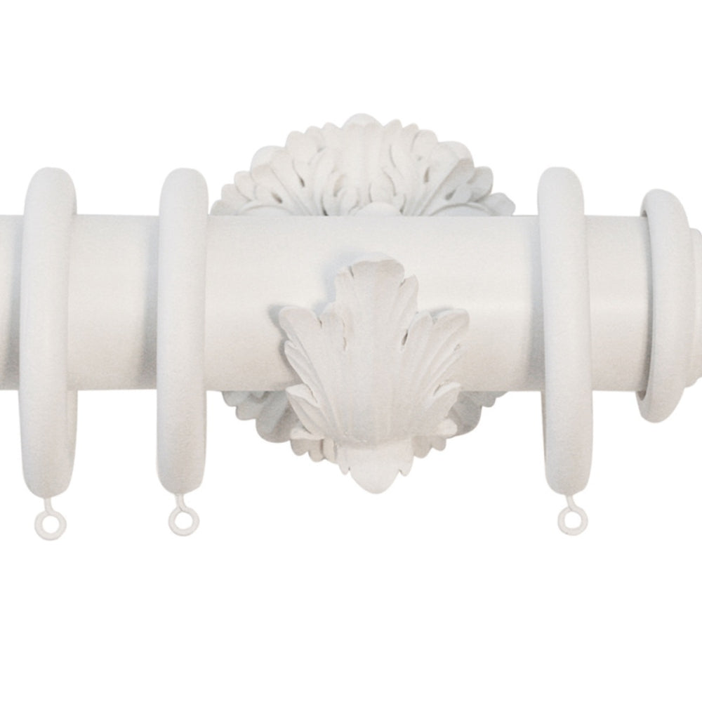 Jones Florentine 48mm Wooden Curtain Pole Acanthus Bracket - Cotton