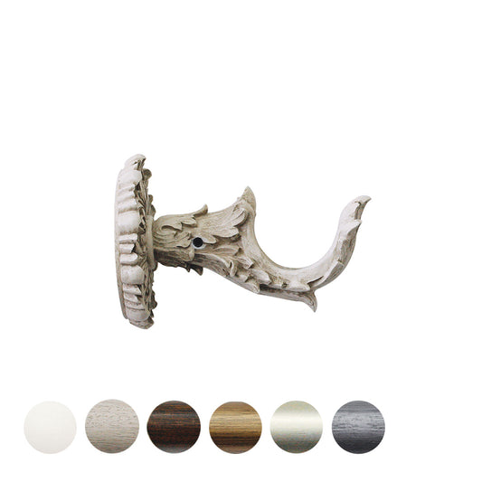 Jones Florentine 48mm Wooden Curtain Pole Acanthus Bracket - Putty