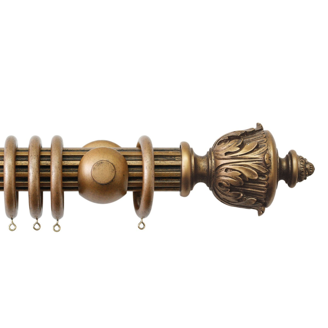 Jones Florentine 48mm Wooden Curtain Pole Bracket - Antique Gold