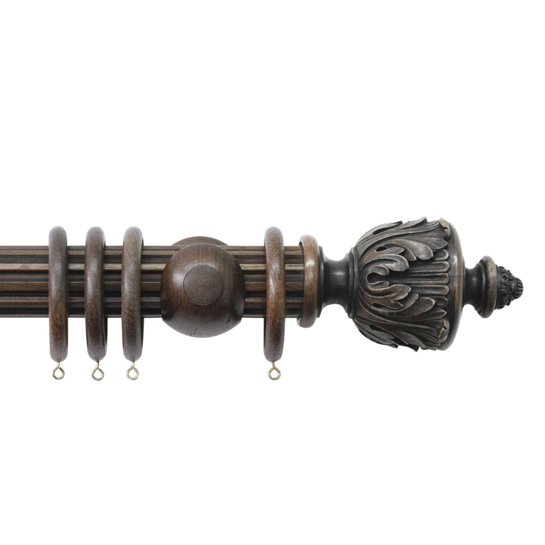 Jones Florentine 48mm Wooden Curtain Pole Bracket - Oak