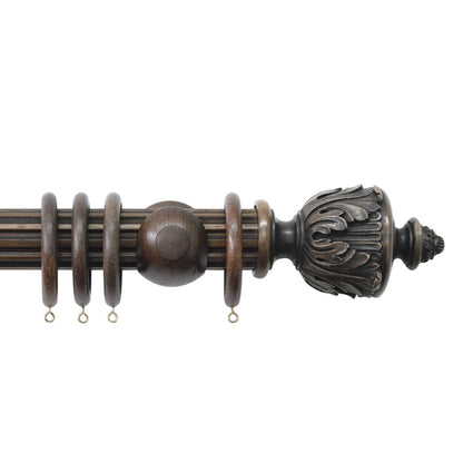 Jones Florentine 48mm Wooden Curtain Pole Bracket - Oak