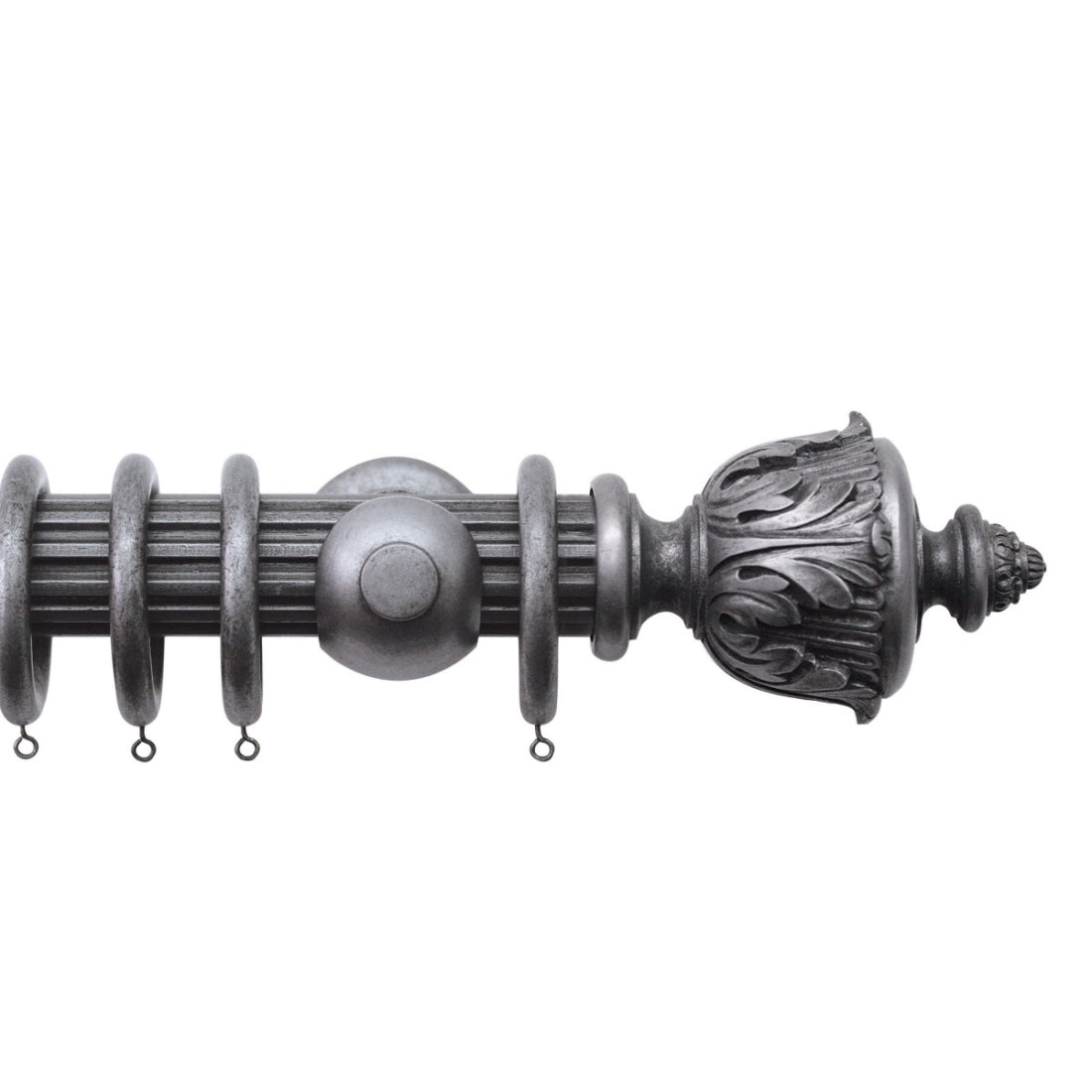 Jones Florentine 48mm Wooden Curtain Pole Bracket - Pewter